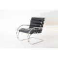Mr chair chair in pelle nera